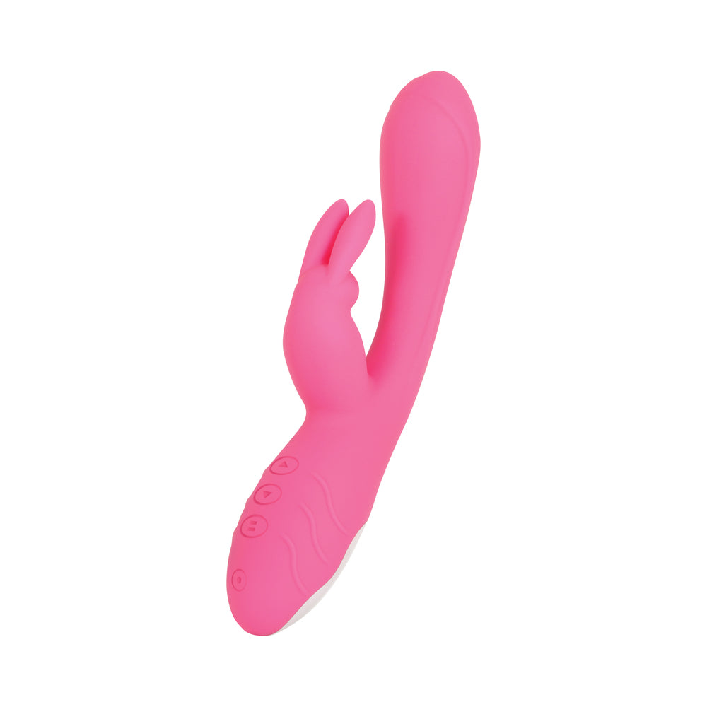 Evolved Bunny Kisses Rechargeable Silicone Rabbit Vibrator Pink - Image 3