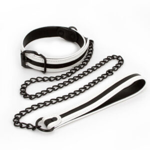 Alternative view of GLO Bondage Collar & Leash Green