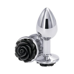 Alternative view of Rear Assets Rose Anal Plug Small Black