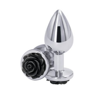 Alternative view of Rear Assets Rose Anal Plug Medium Black