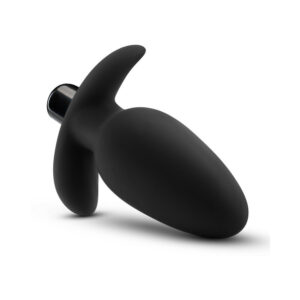 Anal Adventures Platinum Silicone Vibrating Saddle Plug Black - Image 4