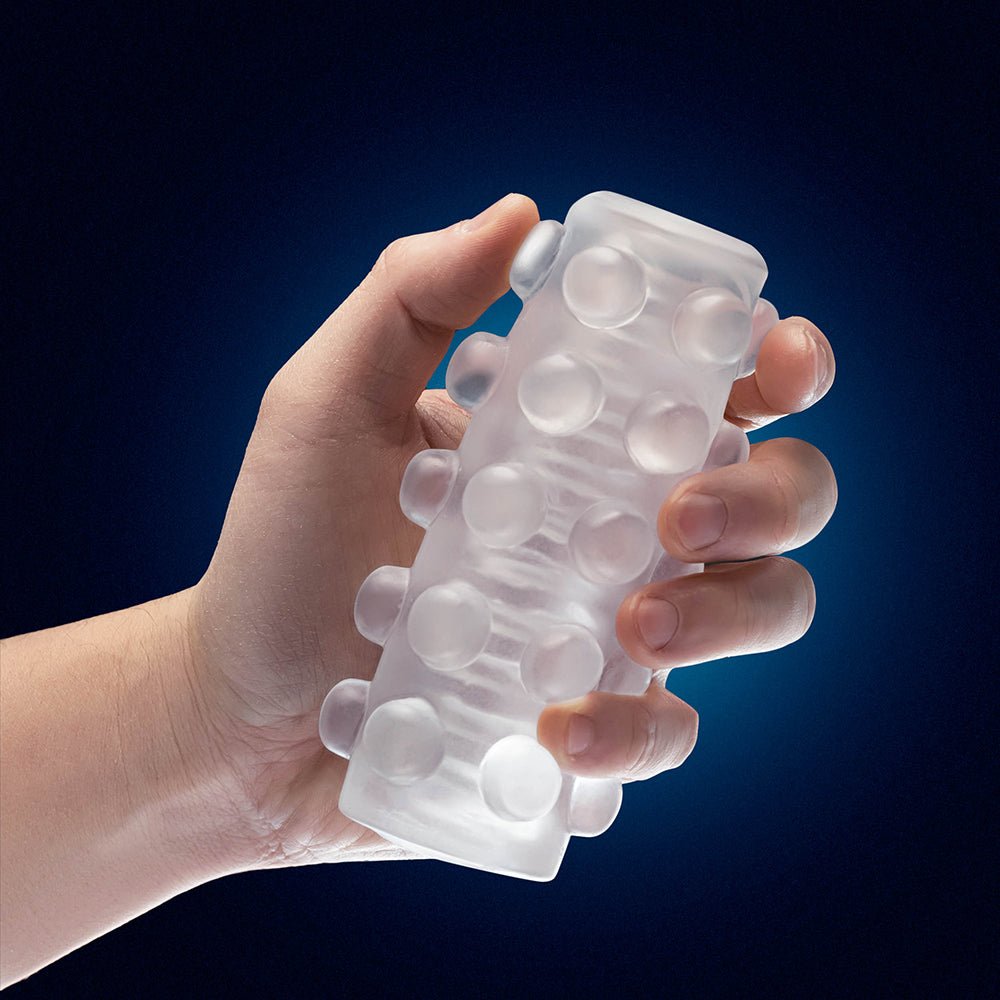 M for Men Soft + Wet Reversible Orb Glow in the Dark Self-Lubricating Stroker Frosted - Image 4