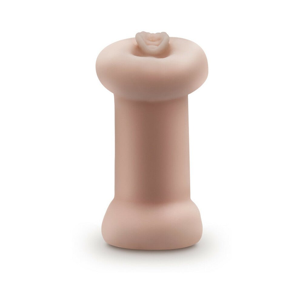 M for Men Soft + Wet Double Trouble Glow in the Dark Self-Lubricating Stroker Beige - Image 4