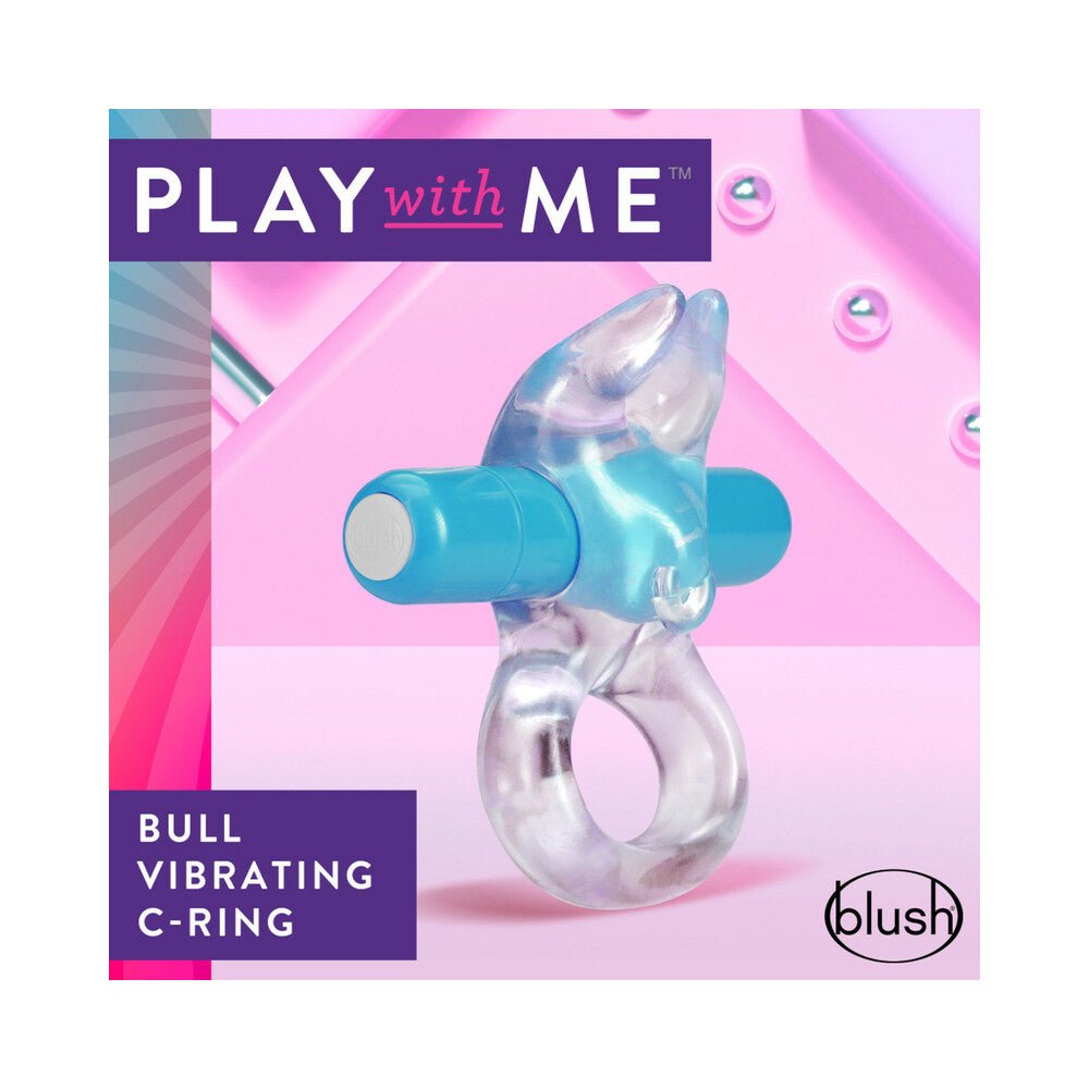Play with Me Bull Vibrating C-Ring Blue - Image 2