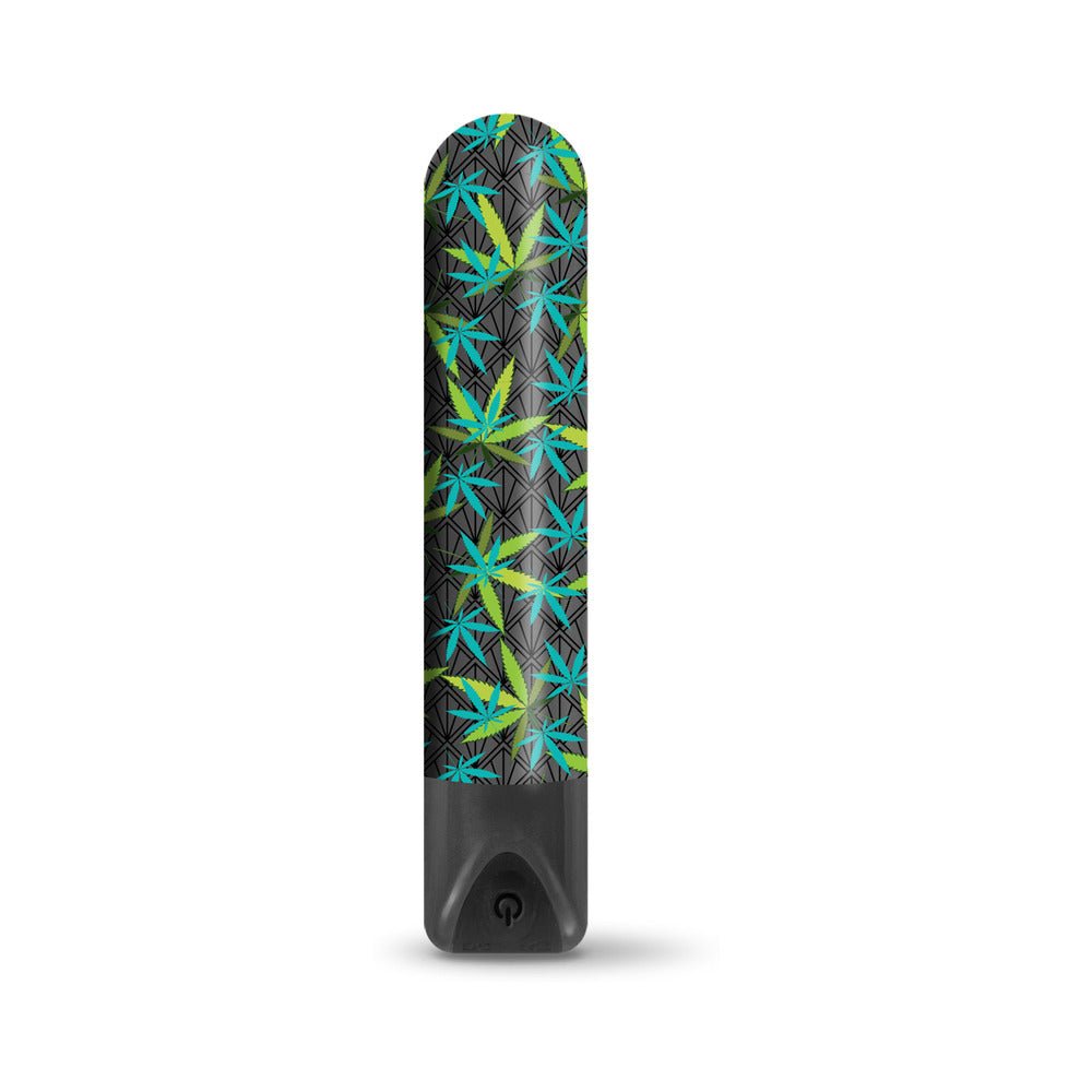Prints Charming Buzzed Rechargeable 3.5" Bullet - Canna Queen - Black - Image 2