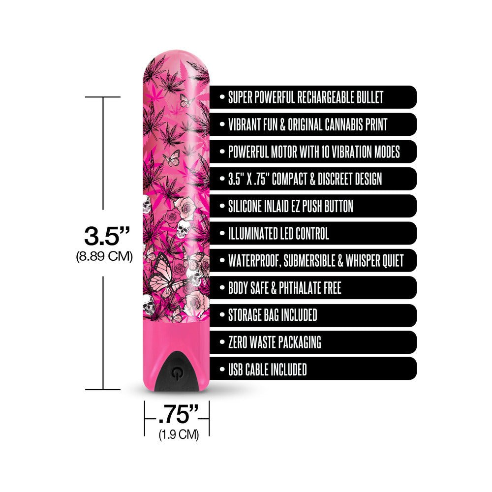 Prints Charming Buzzed Rechargeable Bullet - Blazing Beauty - Pink - Image 3