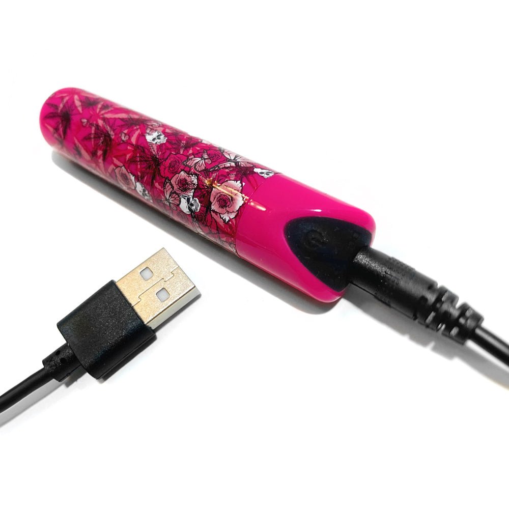 Prints Charming Buzzed Rechargeable Bullet - Blazing Beauty - Pink - Image 4