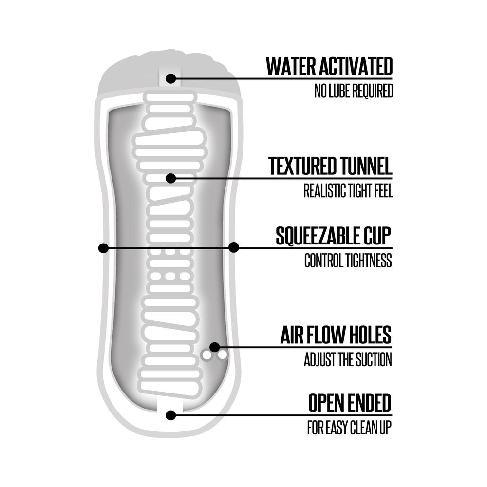 Happy Ending Just Add Water Self Lubricating Shower Stroker - Pussy - Image 3