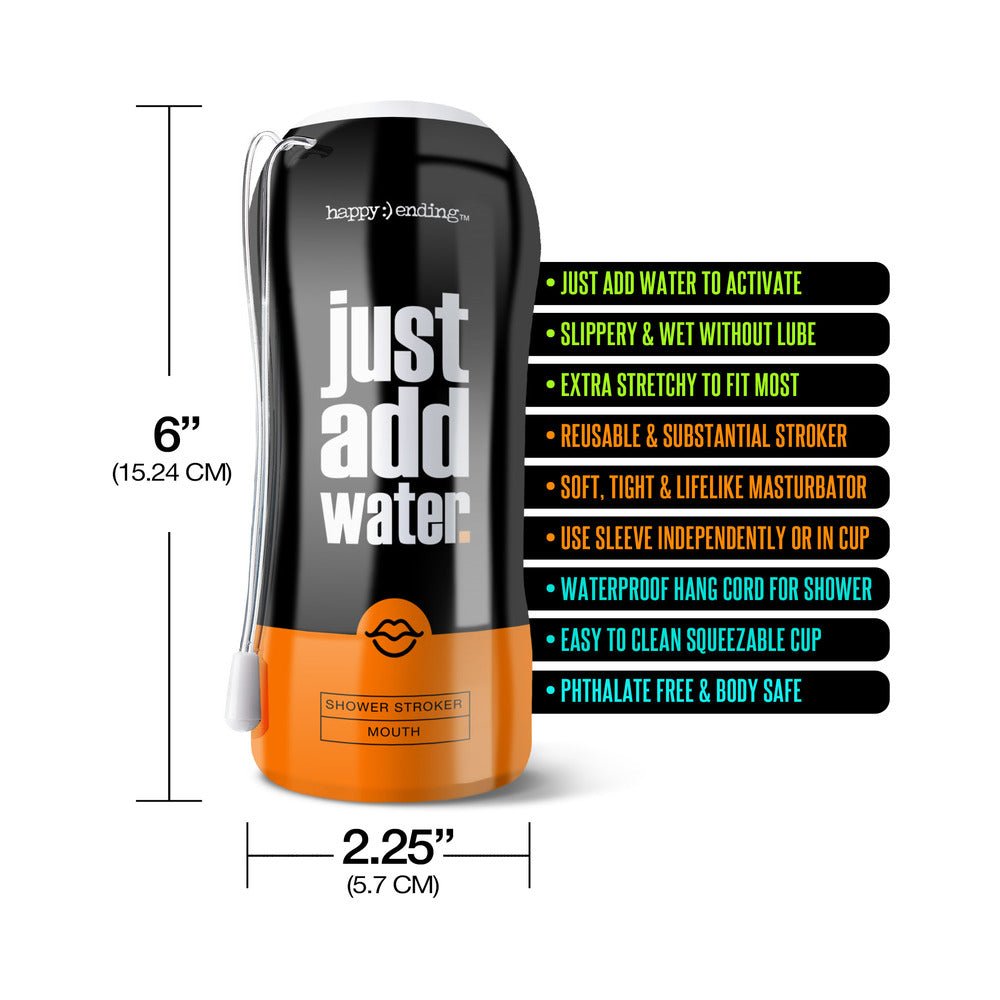 Happy Ending Just Add Water Self-Lubricating Shower Stroker - Mouth - Image 4