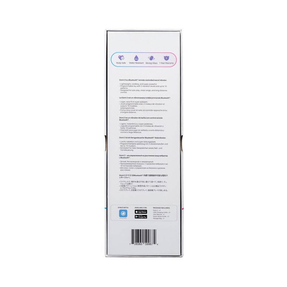 Lovense Domi 2 Bluetooth Programmable Wand Vibrator - Image 8