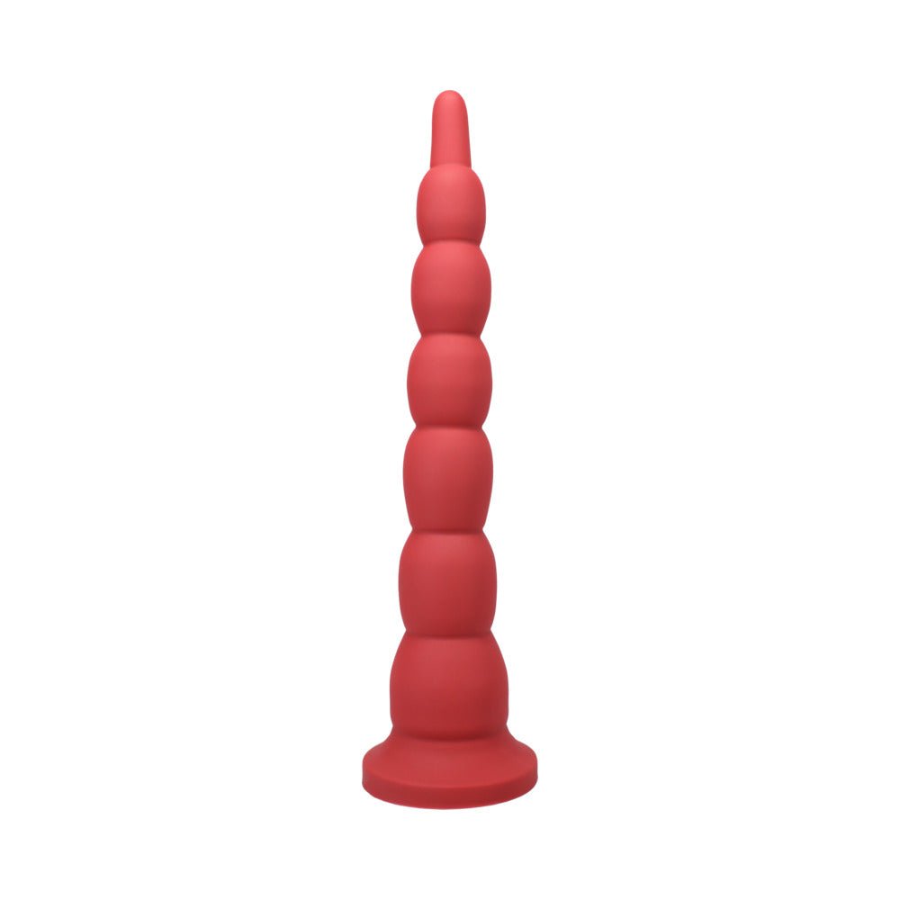 Tantus Cowboy Beaded Dildo Garnet (Box) - Image 2