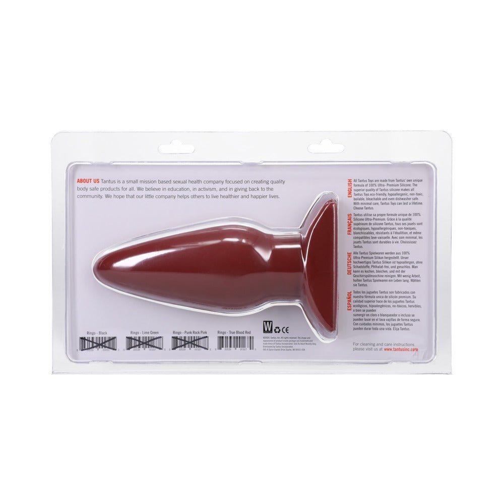 Tantus Ringo Anal Plug Crimson - Image 4