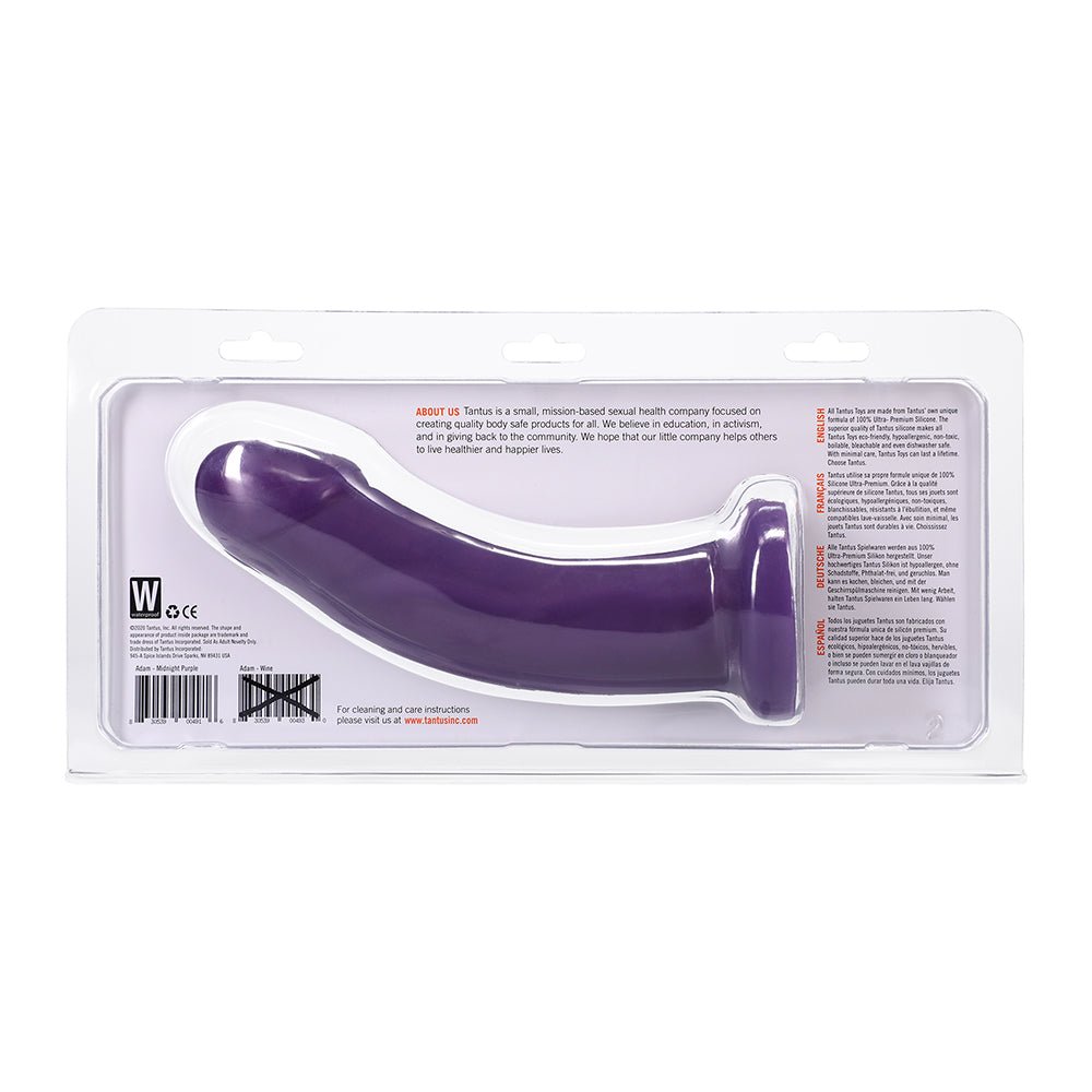 Tantus Adam Super Soft Semi-Realistic Dildo Amethyst - Image 6