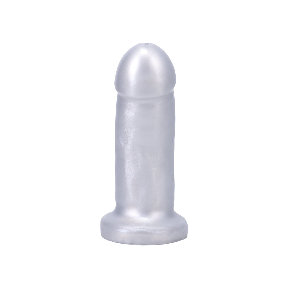 Tantus They/Them Super Soft Dildo Silver - Image 3
