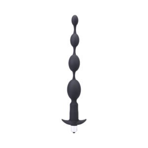 Tantus Vibrating Progressive Beads Vibrating Beaded Anal Plug Onyx