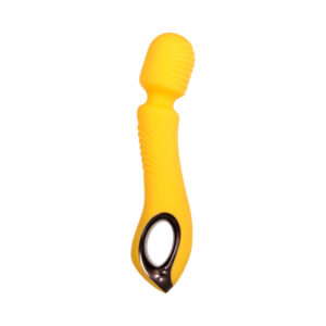 Alternative view of Evolved Buttercup Rechargeable Silicone Wand Vibrator Yellow
