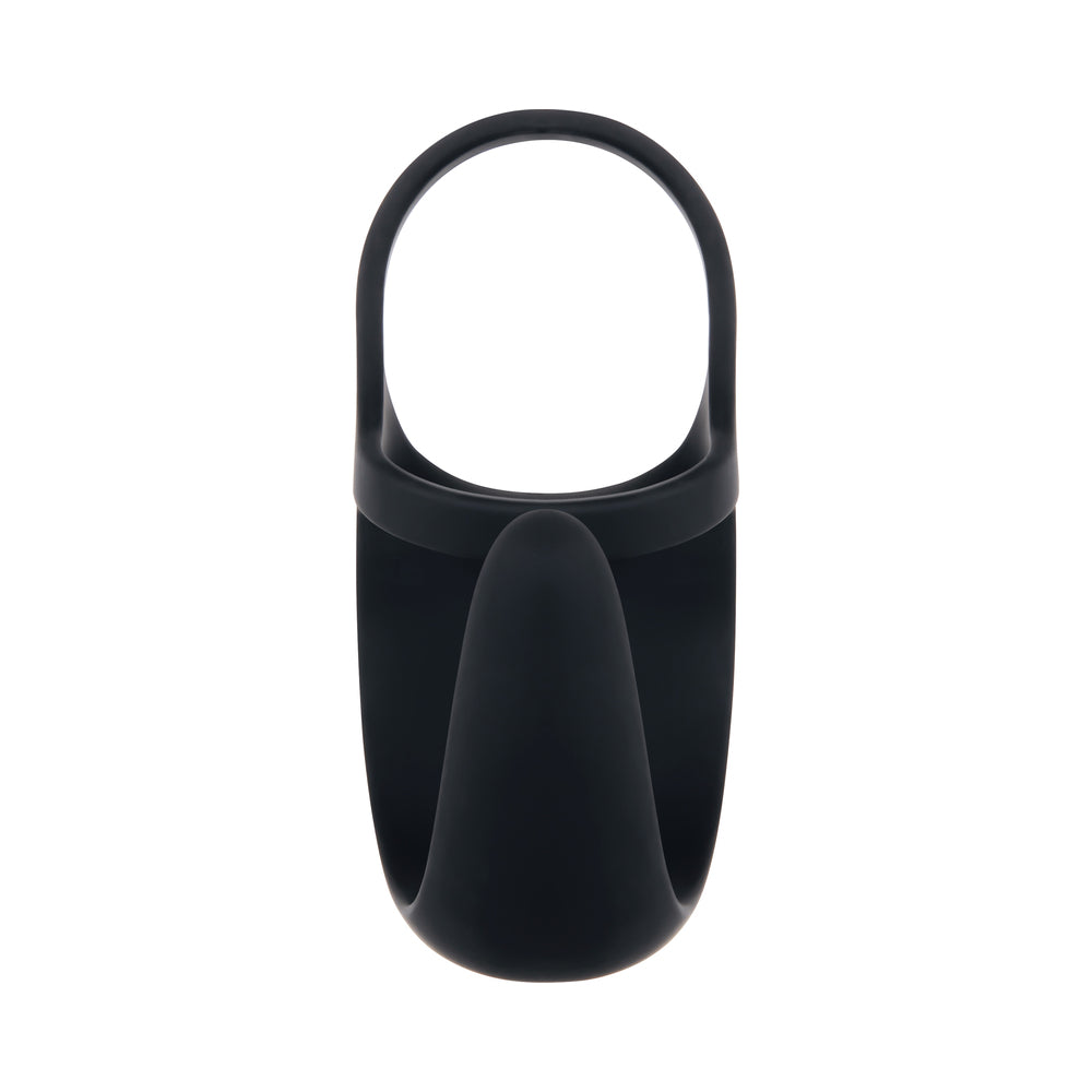 Zero Tolerance Vibrating Ball Cradle Rechargeable Remote-Controlled Silicone Cockring Black - Image 9