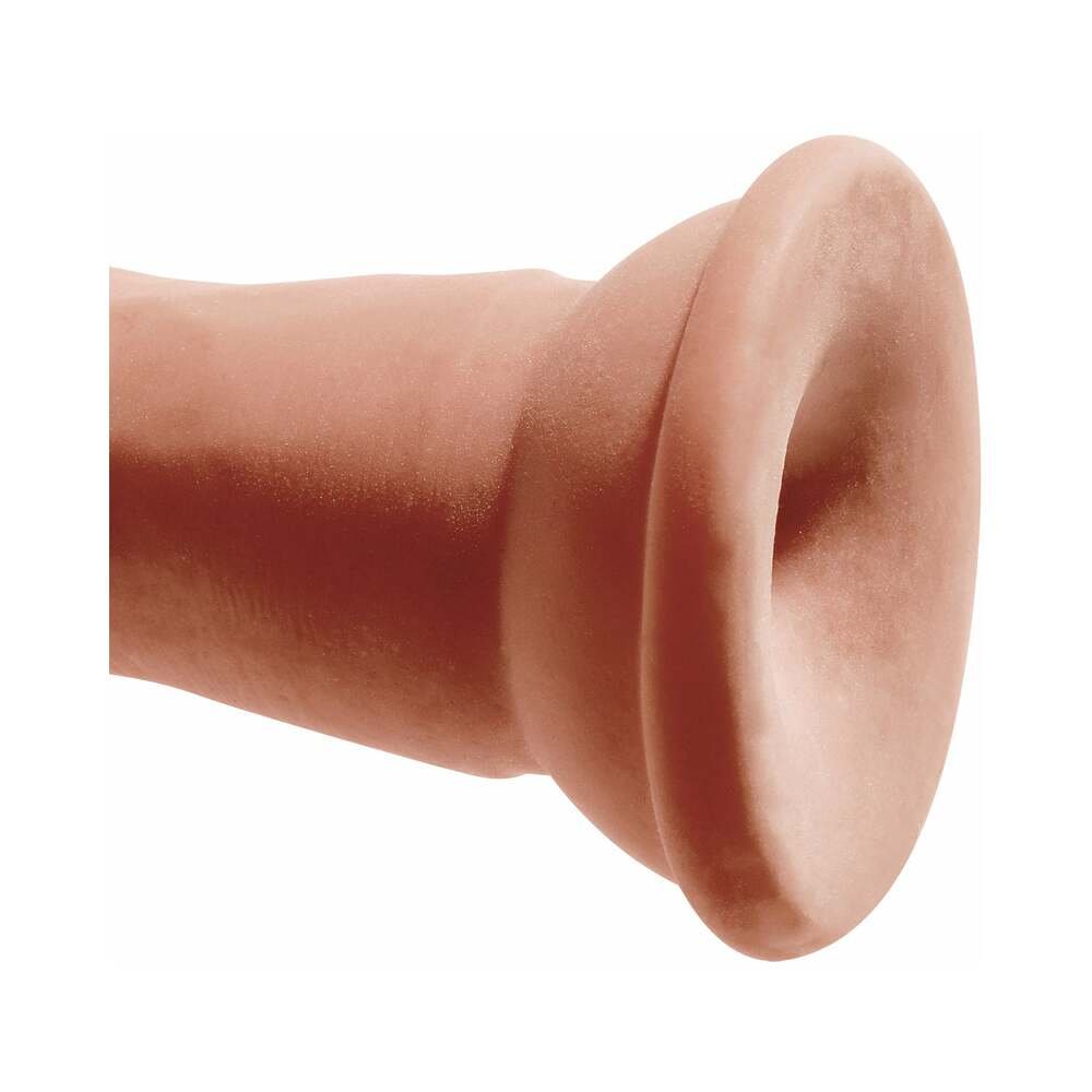 King Cock Plus 7 in. Triple Density Cock Realistic Dildo With Suction Cup Tan - Image 6
