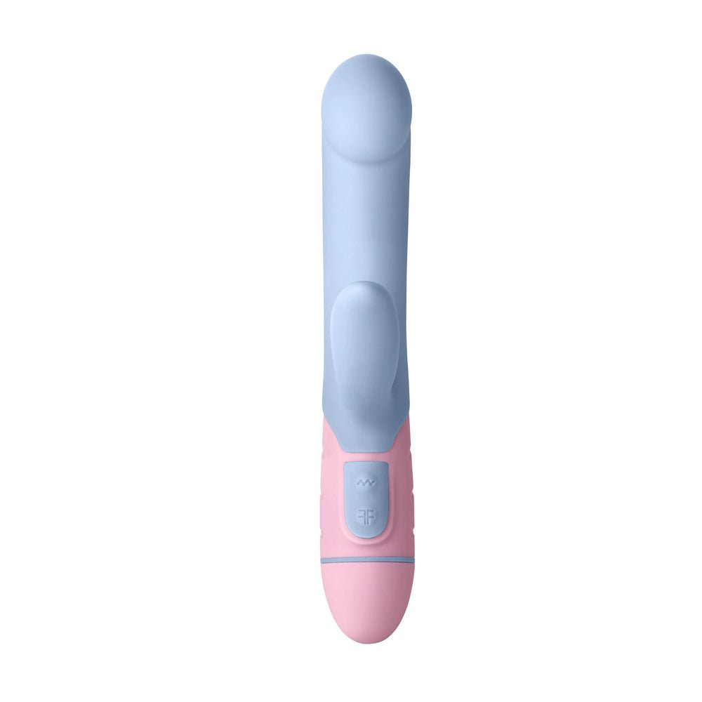 FemmeFunn FFIX Rabbit Waterproof Silicone Dual Stimulation G-Spot Vibrator Light Blue - Image 4
