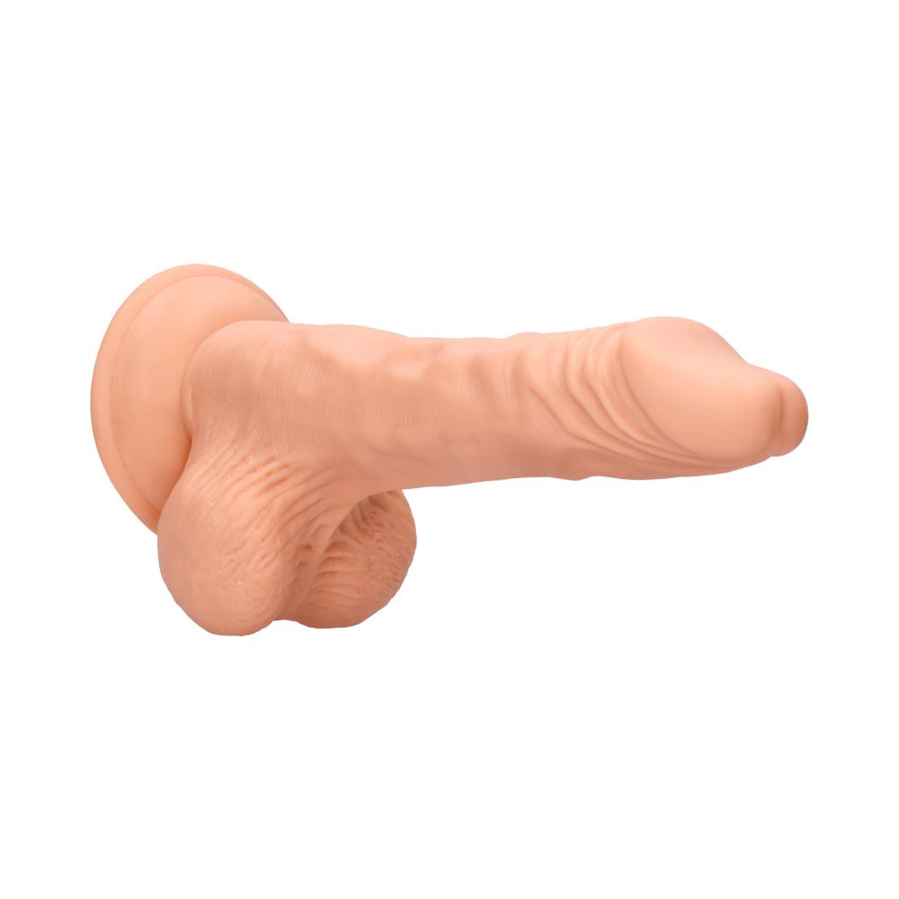 RealRock Realistic 8 in. Dildo With Balls and Suction Cup Beige - Image 5