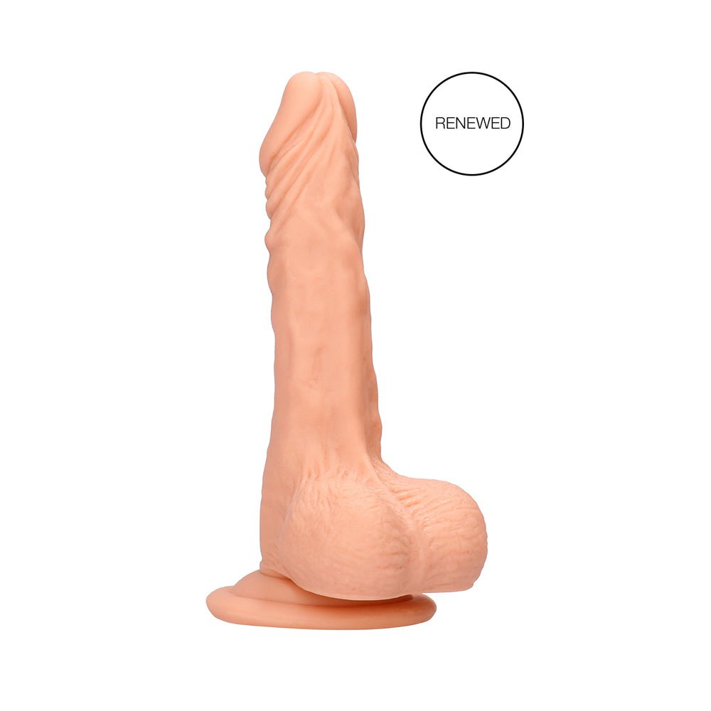 RealRock Realistic 8 in. Dildo With Balls and Suction Cup Beige - Image 7