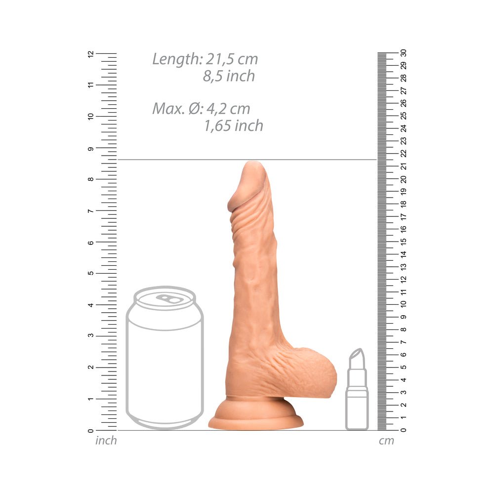 RealRock Realistic 8 in. Dildo With Balls and Suction Cup Beige - Image 10