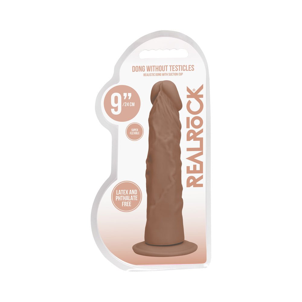 RealRock Realistic 9 in. Dildo With Suction Cup Tan - Image 4