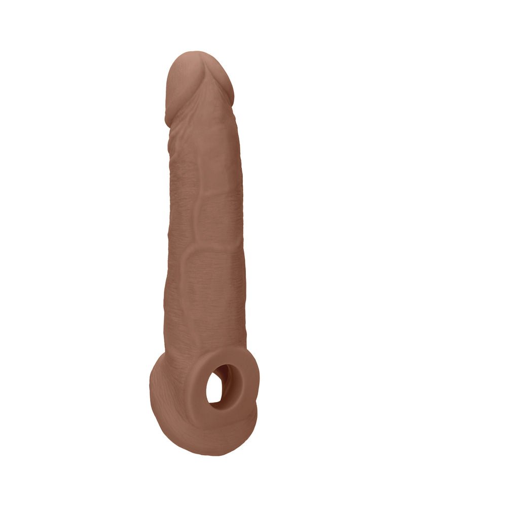 RealRock Realistic 9 in. Penis Sleeve Extender Sling Tan - Image 3
