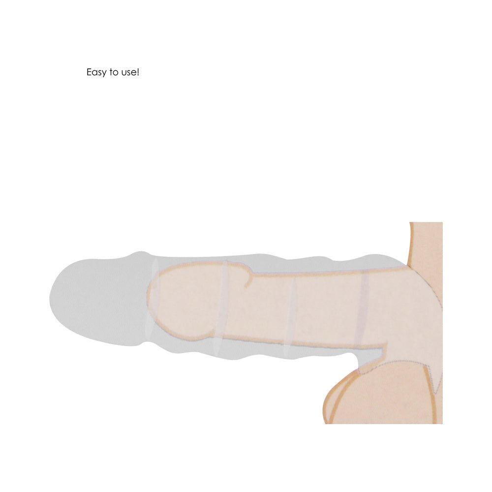 RealRock Realistic 9 in. Penis Sleeve Extender Sling Tan - Image 9