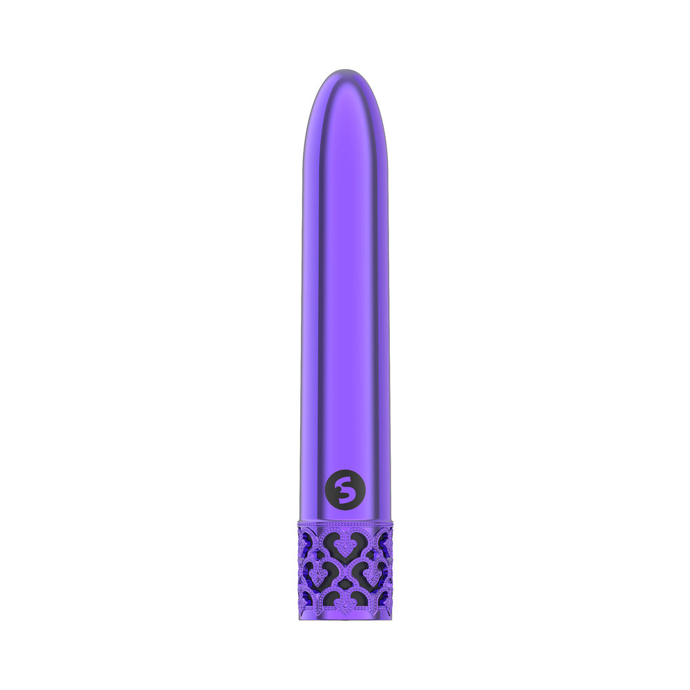 Royal Gems Shiny Rechargeable ABS Bullet Vibrator Purple - Image 2