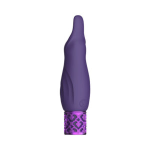 Royal Gems Sparkle Rechargeable Flicking Silicone Bullet Vibrator Purple - Image 4