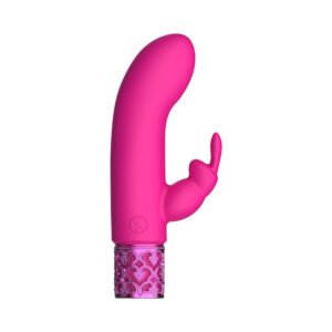 Alternative view of Royal Gems Dazzling Rechargeable Silicone Miniature Rabbit Vibrator Pink