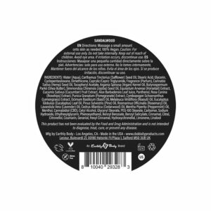 Earthly Body CBD Cream Sandalwood 5 oz. - Image 4