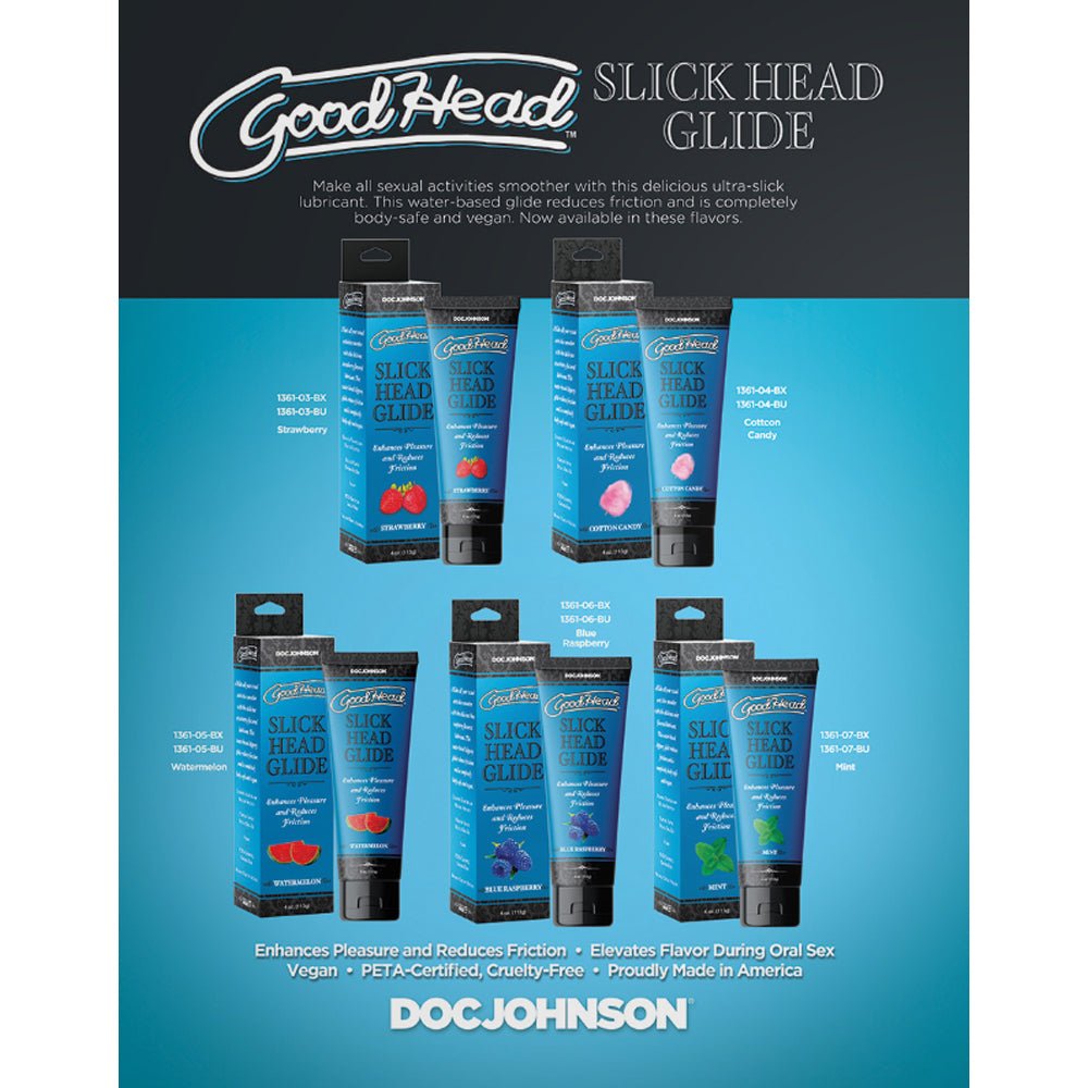 GoodHead Slick Head Glide Blue Raspberry 4 oz. - Image 4