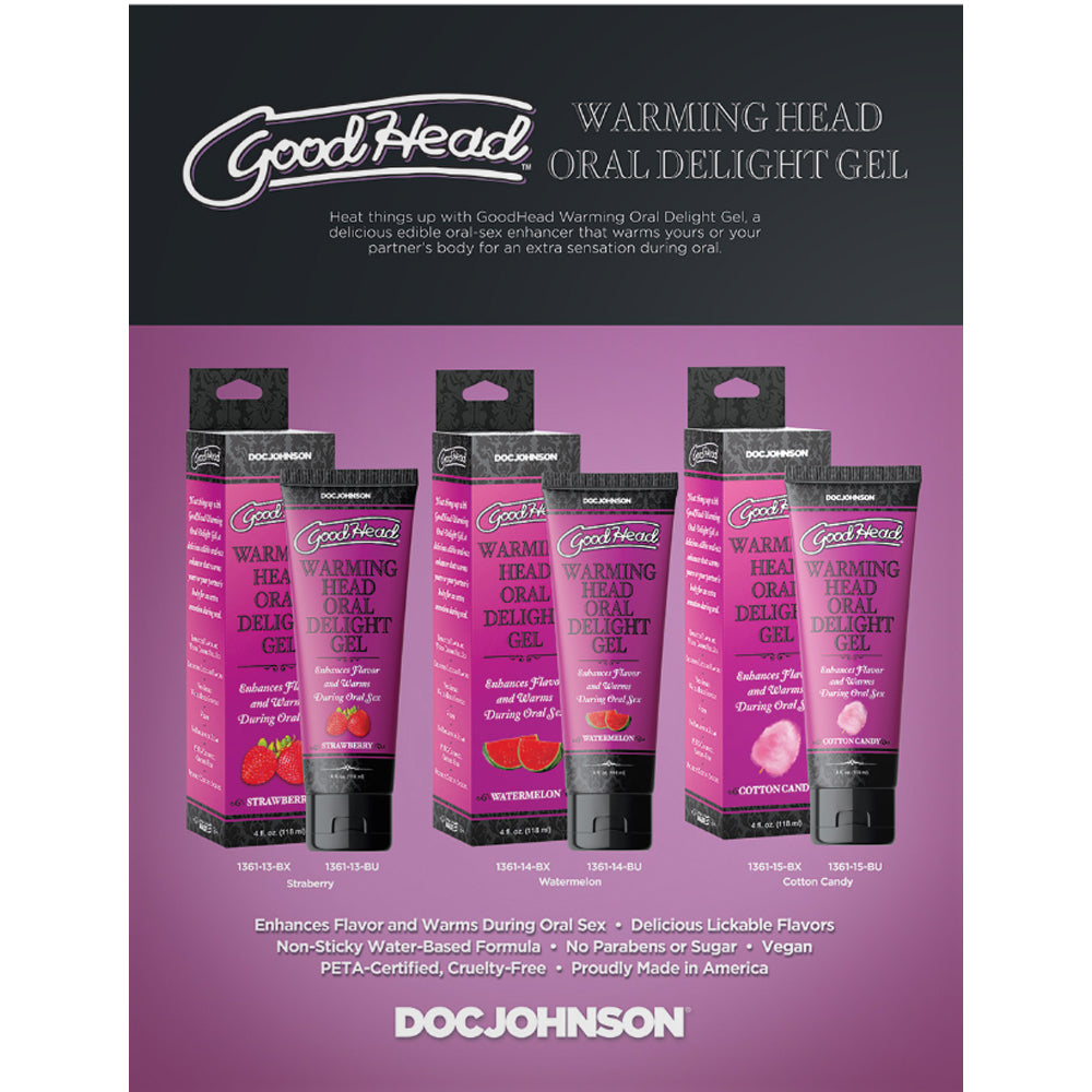 GoodHead Warming Head Oral Delight Gel Strawberry 4 oz. Bulk - Image 2