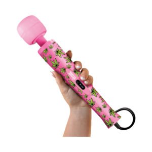 Alternative view of Stoner Vibes Wacky Weed Wand Massager Pink Kush