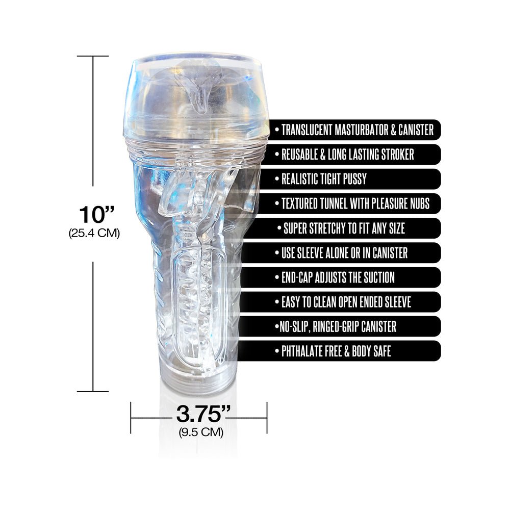 Happy Endings MSTR B8 In The Clear Pussy Stroker Squeeze Box Canister - Image 4