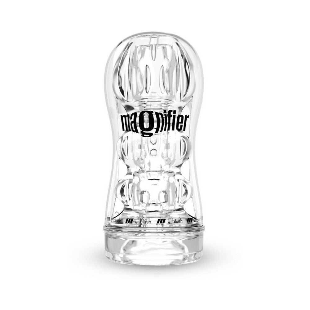 M for Men Soft + Wet Magnifier Self-Lubricating See-Through Stroker Clear - Image 2