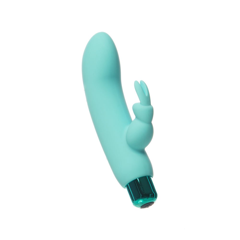 Powerbullet Alice''s Bunny Rechargeable Bullet Vibrator with Silicone Rabbit Sleeve Teal - Image 2