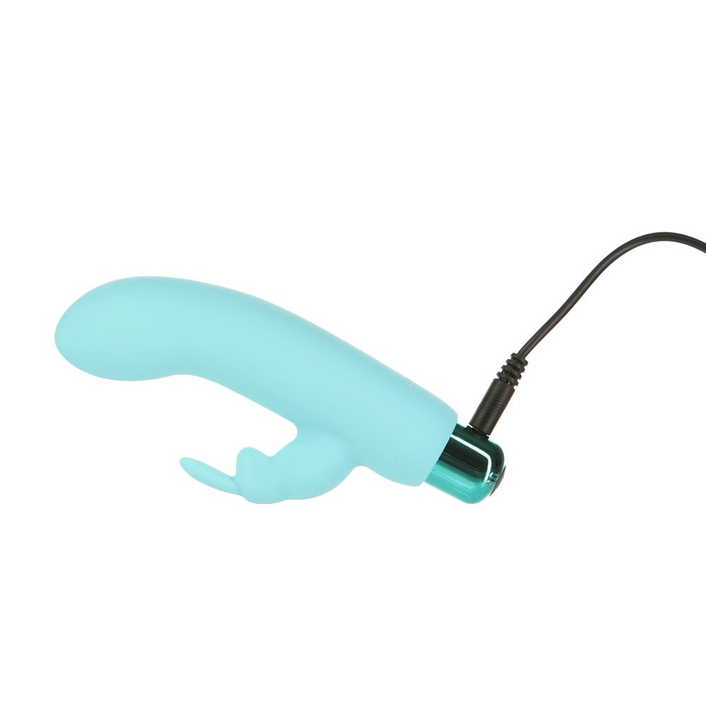 Powerbullet Alice''s Bunny Rechargeable Bullet Vibrator with Silicone Rabbit Sleeve Teal - Image 5