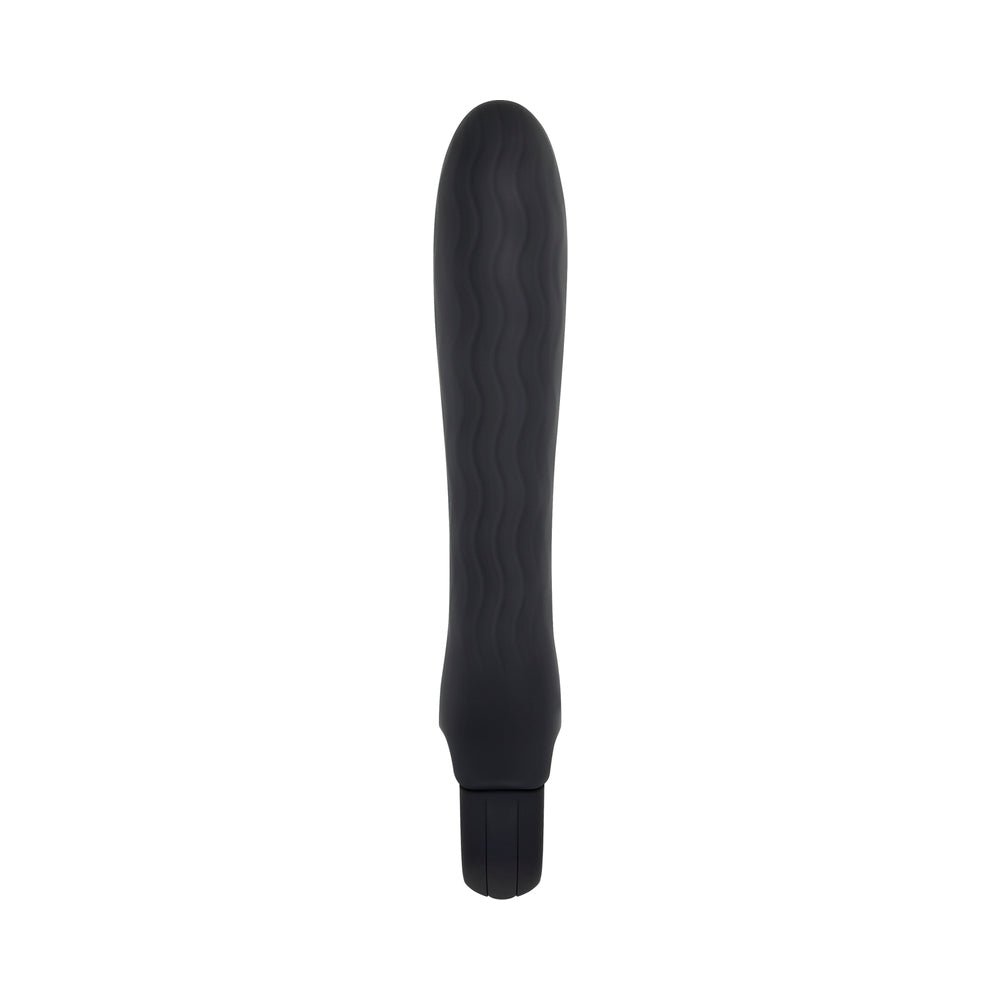 Gender X Powerhouse Rechargeable Textured Silicone Vibrator With Ring Handle Black - Image 6