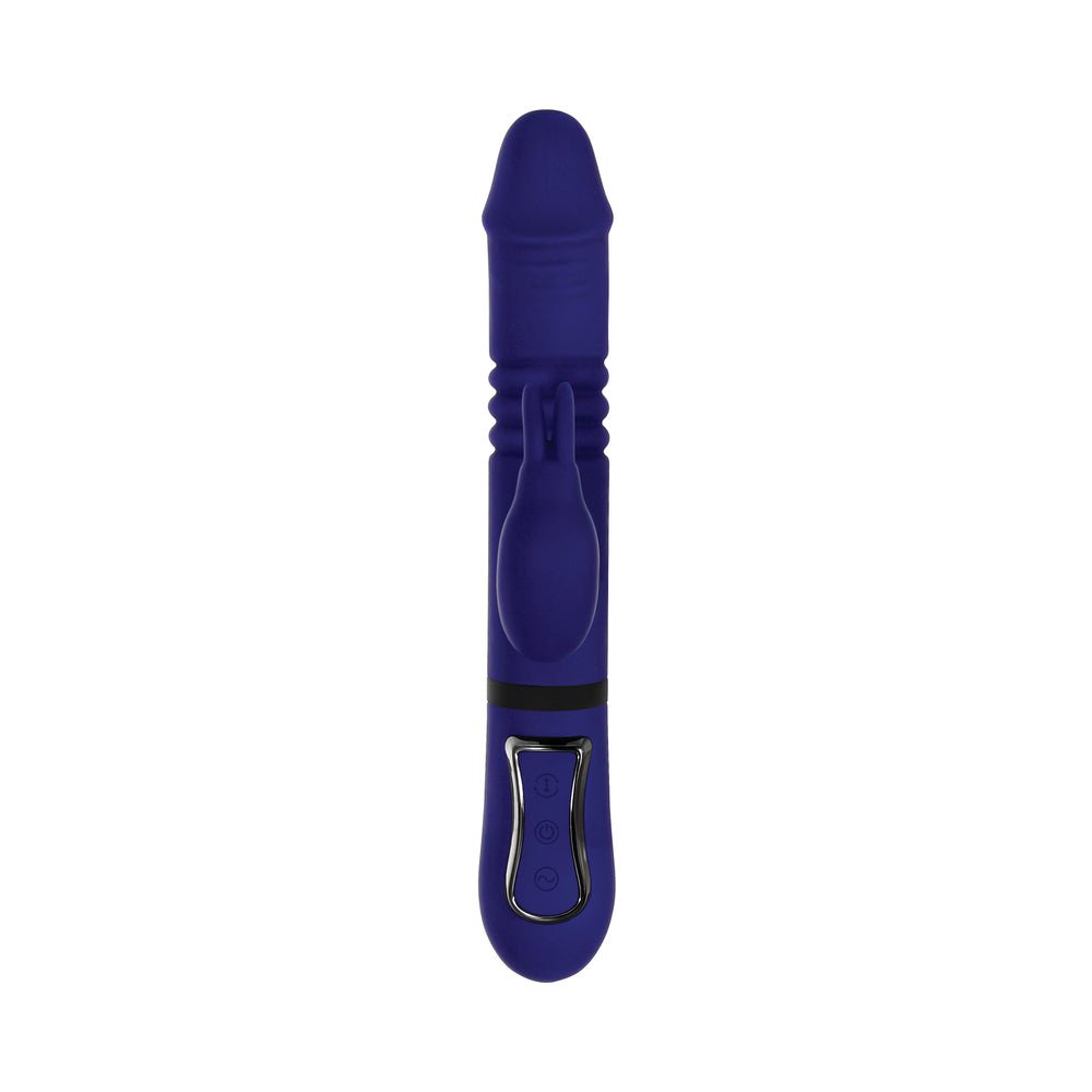 Gender X All In One Rechargeable Thrusting Rotating Silicone Rabbit Vibrator Purple - Image 4