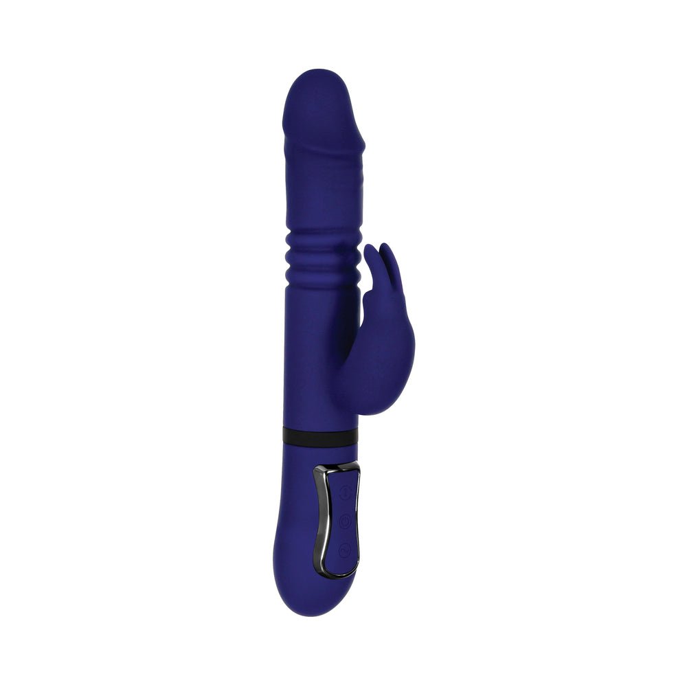 Gender X All In One Rechargeable Thrusting Rotating Silicone Rabbit Vibrator Purple - Image 5