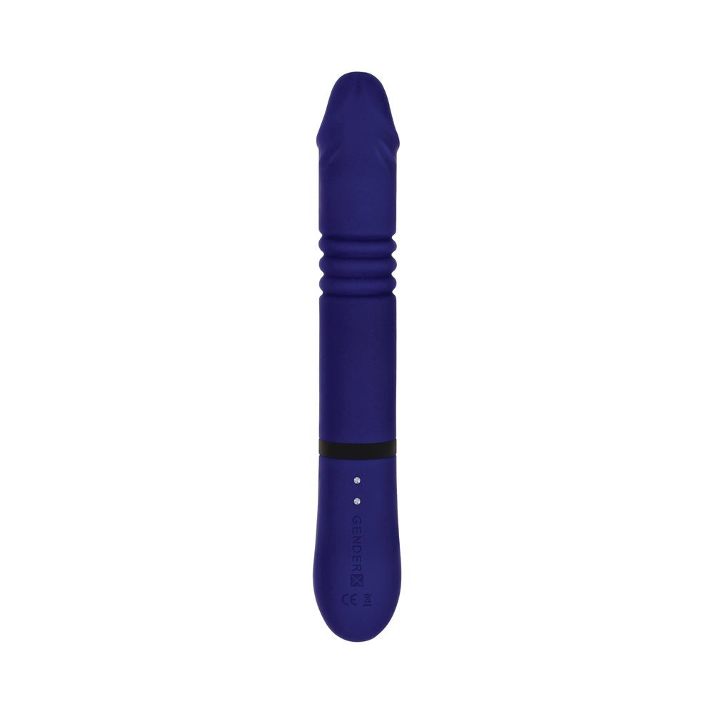 Gender X All In One Rechargeable Thrusting Rotating Silicone Rabbit Vibrator Purple - Image 6