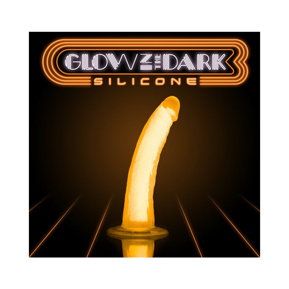 Neo Elite Glow in the Dark Viper 7 in. Dual-Density Dildo Neon Orange - Image 4