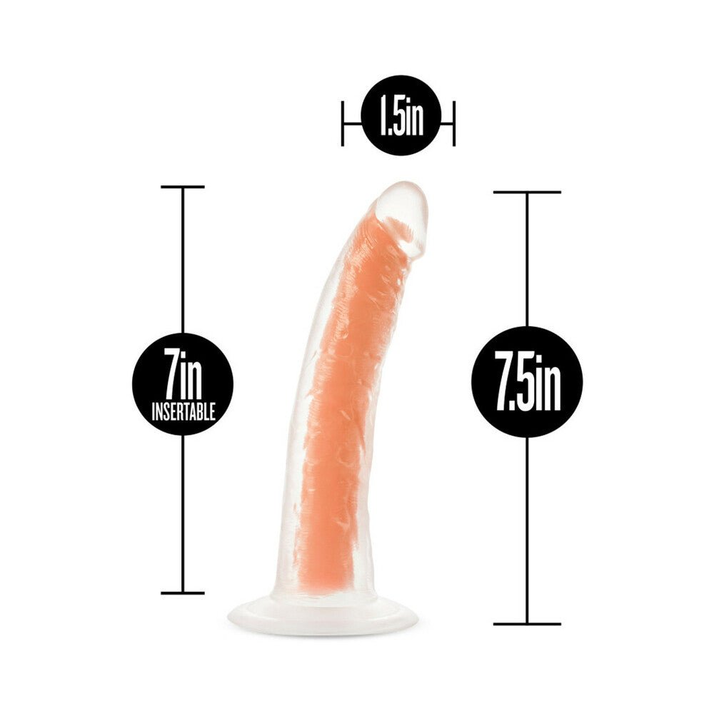 Neo Elite Glow in the Dark Viper 7 in. Dual-Density Dildo Neon Orange - Image 8