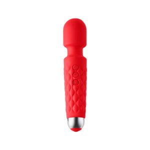Alternative view of Luv Inc Lw96 Large Wand Rechargeable Flexible Silicone Vibrator Red