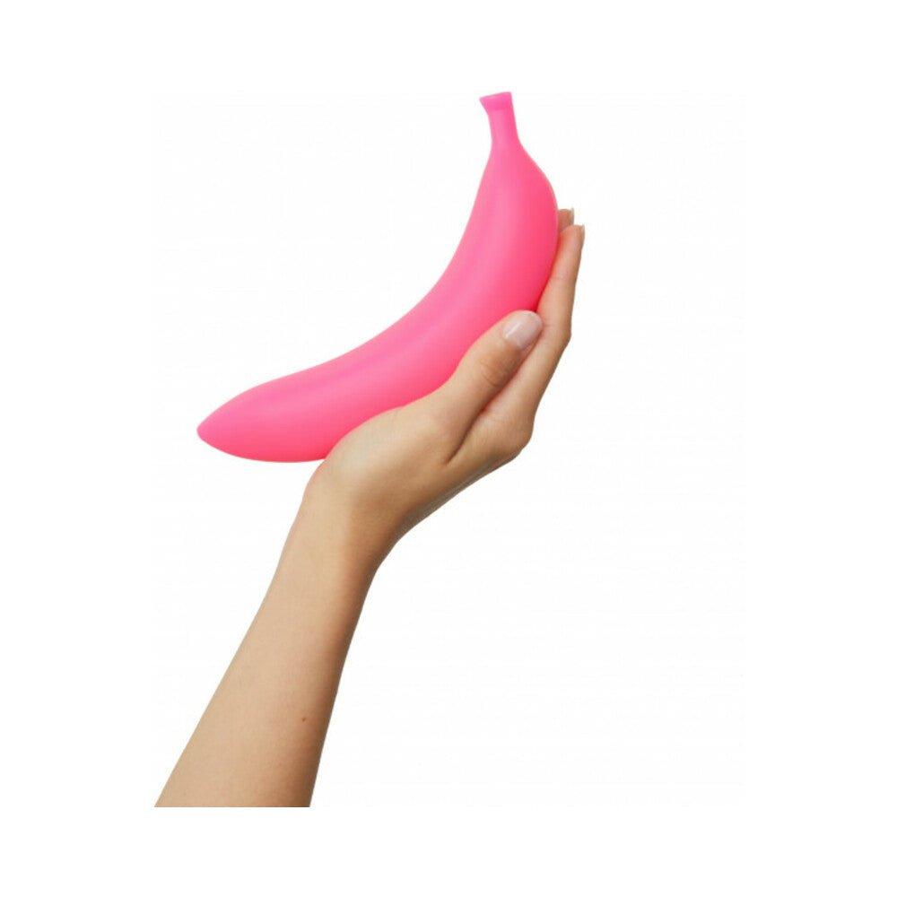 Love to Love Oh Oui Silicone Banana Vibrator Pink - Image 3