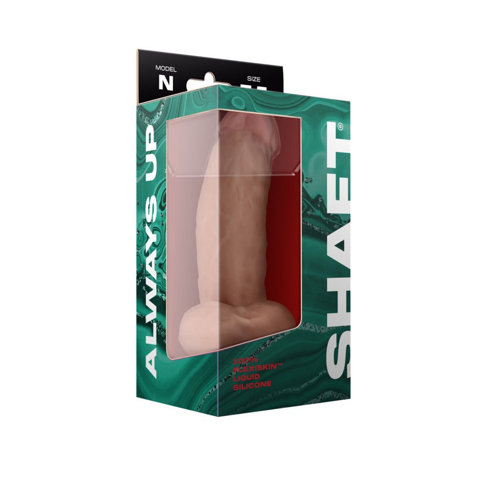 Shaft Model N: 7.5 in. Dual Density Silicone Dildo with Balls Pine - Image 4