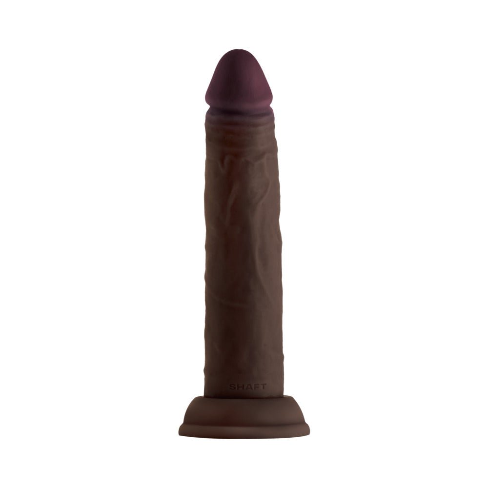 Shaft Model J: 7.5 in. Dual Density Silicone Dildo Mahogany - Image 3